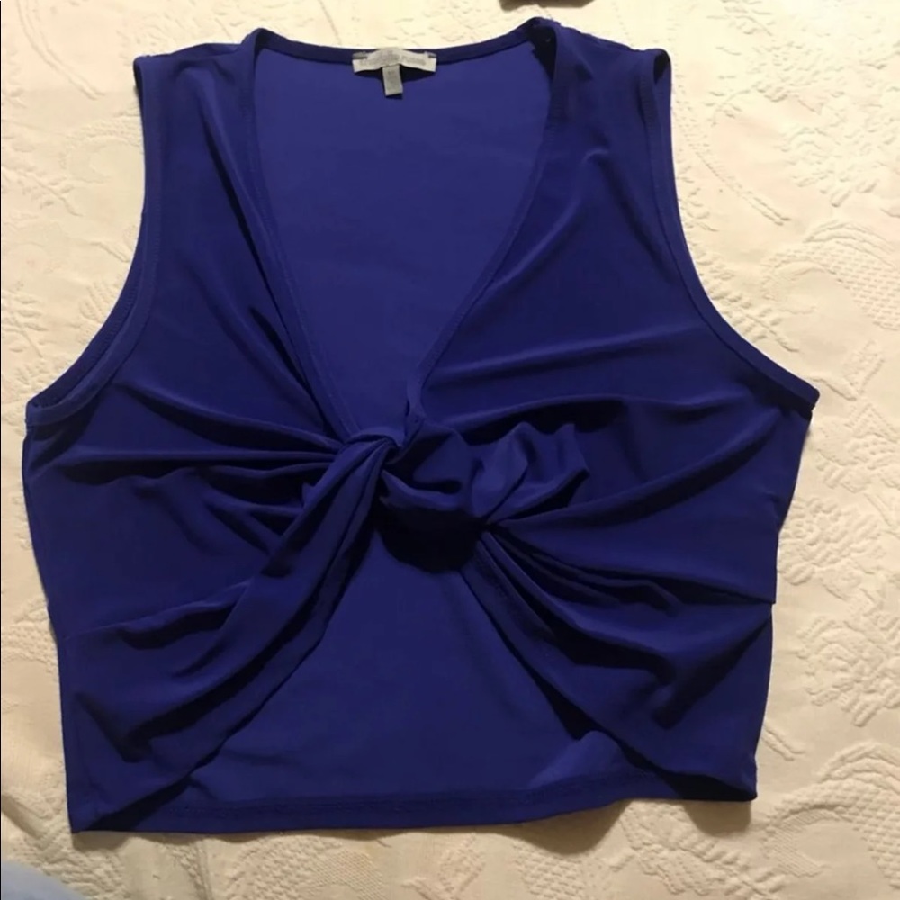 Navy Blue Crop Top